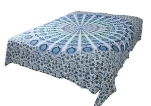 AamiraA Hippie Blue Psychedelic Mandala Tapestry Bohemian Wall Hanging Dorm - Bild 1 von 14
