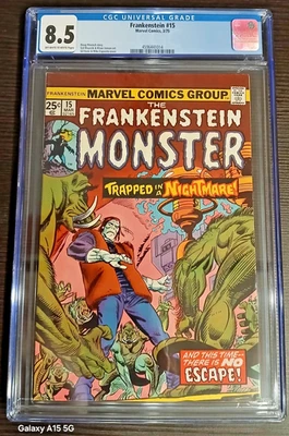 Frankenstein Monster #15 Marvel 1975 High Grade CGC 8.5 with New Slab - Image 1 of 3