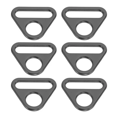 6 piezas 0,98 pulgadas triángulo hebilla ajustador anillo D hebillas triángulo negro Foto 1 de 4