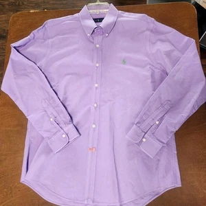 Ralph Lauren Purple Large Long Sleeve Mens Button Down EUC - Picture 1 of 9