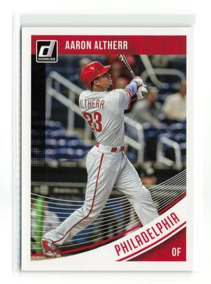 2018 PANINI DONRUSS AARON ALTHERR #124  BLANK BACK PHILLIES - Image 1 of 2