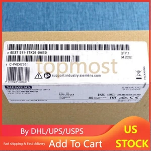 New Siemens 6ES7511-1TK01-0AB0 6ES75111TK010AB0 S7-1500T, CPU 1511T-1 PN - Picture 1 of 2
