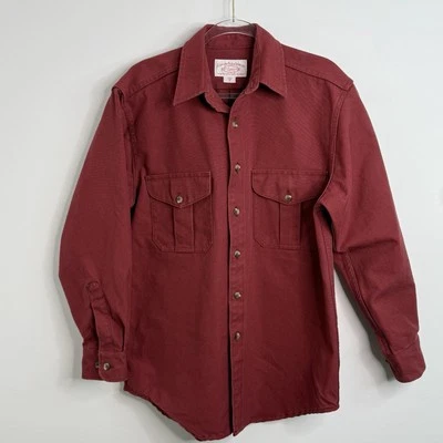 Filson Chamois Work Field Shirt Long Sleeve Button Men's M Faded Red Vintage - Image 1 of 4