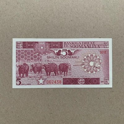 Somalia 5 SHILLINGS (Shilin) P-31b 1986 Buffalos World Currency Money BANK NOTE - Image 1 of 3