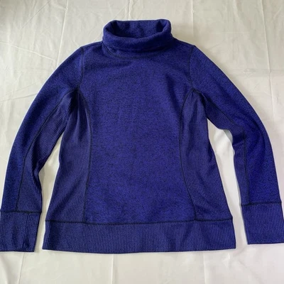 Pullover Tek Gear para hombre manga larga azul cuello alto polar mediano Foto 1 de 4