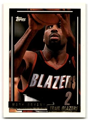 1992-93 Topps #235 Mark Bryant Gold Portland Trail Blazers - Image 1 of 2