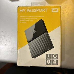 WD My Passport External Hard Drive 1TB PORTABLE STORAGE new/unopened - Picture 1 of 3