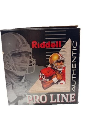 Upper Deck With Box Joe Montana 49ers Signed Pro-Line Riddell Authentic Helmet  - Image 1 of 4