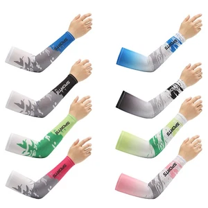 Ice Silk Sleeve Sunscreen Cuff UV Sun Protection Arm Sleeves Anti-Slip Gloves - Picture 1 of 19