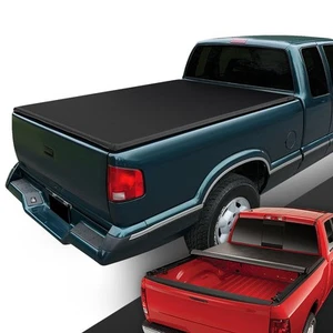 Fit 94-03 Chevy S10 GMC Sonoma Hombre 6 ft Bed Vinyl Soft Roll Up Tonneau Cover - Picture 1 of 12