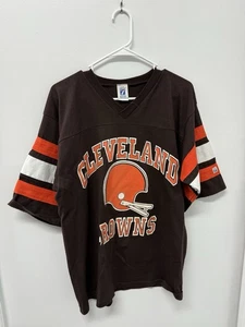 Vintage 1993 Cleveland Browns Jersey T Shirt Size L Logo 7 USA - Picture 1 of 9
