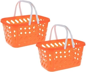 NUOBESTY 2pcs Mini Toy Shopping Basket Kids Grocery with Handles... - Picture 1 of 6