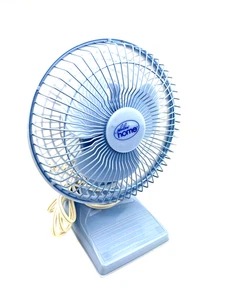 Table Desk Fan Fabulous Home Plug In Light Blue School Work 2 Settings - Picture 1 of 6