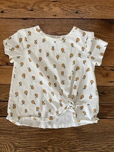 Adorable Hayden Girls Tie Front T Shirt With Lemon Print Sz 9/10 - Picture 1 of 3