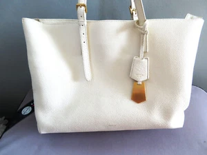 Oroton Margot Rare egg shell Large tote bag shopper ex cond genuine leather bag - Picture 1 of 23