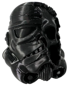 Casco negro impreso en 3D Halloween calavera exhibición 3,5 pulgadas - Imagen 1 de 11