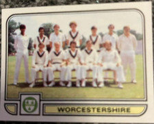 Panini 1983 World of Cricket Worcestershire Team Sticker