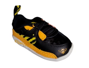 NEW BABY CRIB NIKE MAX 90 SE (CB)  Black/Yellow BOOTIE SHOES CZ4504  US SIZE 3C - Picture 1 of 9