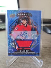 2022-23 Upper Deck Allure RPA Rookie Patch Blue Line Lukas Reichel RC Auto 06/75