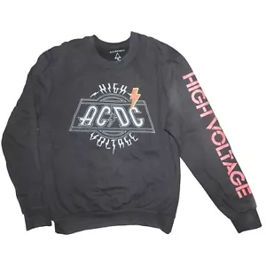AC/DC High Voltage by Elevenparis Black Crew Neck Pullover Sweatshirt Medium - Picture 1 of 9