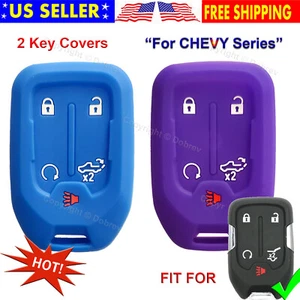 Silicone Cover Entry Fob Case Protector Chevrolet Chevy Silverado 2019 2020 Key - Picture 1 of 5