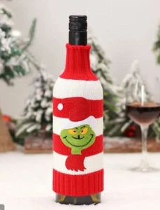 🎄GRINCH Tejido Botella de Vino Funda Calentador Perfecto Regalo de Navidad🎄 - Imagen 1 de 1