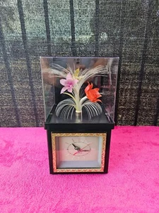 Telesonic Fiber Optic Color Changing Rotating Flower Light Motion Lamp Clock - Picture 1 of 12