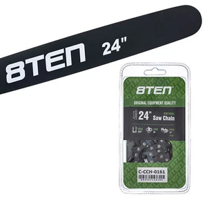 8TEN 24" Chainsaw Guide Bar & Chain .063 3/8 84DL for Husqvarna 372 365 H50-84 - Picture 1 of 6