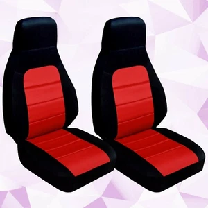 Juego fundas asiento coche delanteras se adapta a MAZDA MIATA 1990-2012 negro y rojo - Imagen 1 de 1