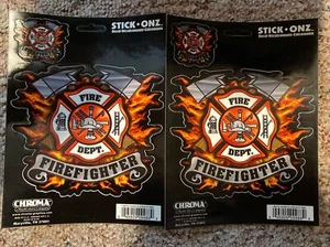 FIREFIGHTERS MALTESE CASCO PARAURTI DECAL ADESIVO CASSETTA DEGLI ATTREZZI MADE IN USA - Foto 1 di 2