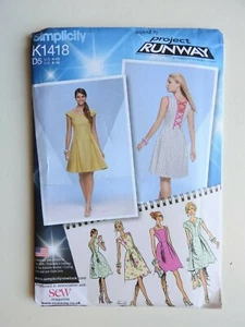 Simplicity K1418 Sewing Pattern Dress with  bodice options  Sz 8-16 NEW UNCUT FF - Picture 1 of 2
