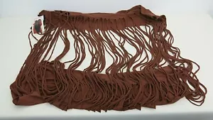 Sciarpa donna Shreddie grande Hipband unica marrone nuova con etichette - Foto 1 di 3