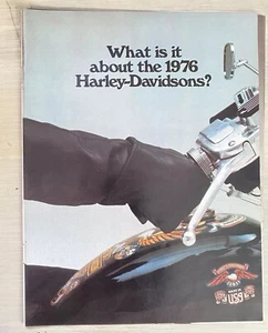1976 Harley-Davidson Motorcycle Vintage Ad Poster Magazine Pull Out Full Lineup - Picture 1 of 6