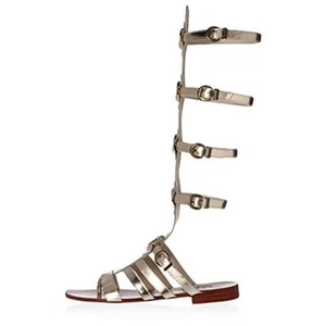 Nuevas Sandalias Planas AUSTRALIA LUXE 'Palmetto' Metálicas Altas Gladiador 7 (8) EU 38 - Imagen 1 de 4