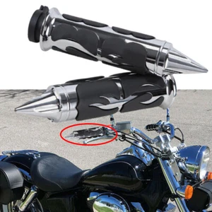 2pcs Black Motorcycle Handlebar Trim Pointed-Toe Handlebar Covers 25MM/1inch - Picture 1 of 6