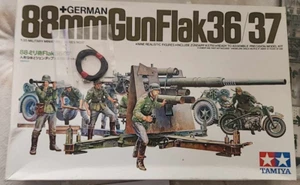 1/35 Tamiya German 88mm Gun Flak 36/37 w/ Motorcycle & 9 Crew - Picture 1 of 4