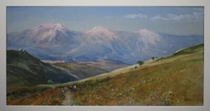Taygetus Range, Sparta Greece. Watercolour by listed artist J Barrie Haste c1980 - Picture 1 of 10