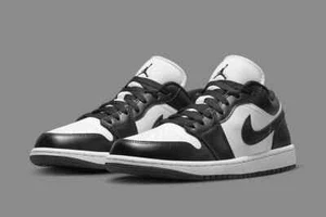 Nike Women's Air Jordan 1 Low Panda Black White DC0774-101 Shoes NEW SZ 12 - Picture 1 of 10