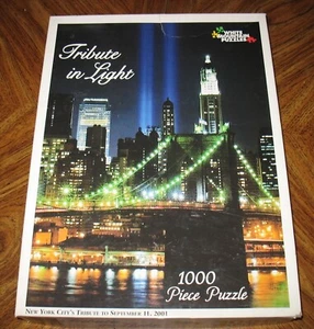White Mountain 1000 Pc Puzzle Tribute In Light New York City Twin Tower Memorial - Picture 1 of 7