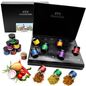 Hallingers Nostalgische Altstadt Gewürz Adventskalender handmade, 24 Gewürze aus - Bild 1 von 10