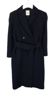 Sandro Mantel Damen (Eu) 34 Tweed Wolle Alpaka Mischung Kerbe Revers Mittellang - Bild 1 von 9