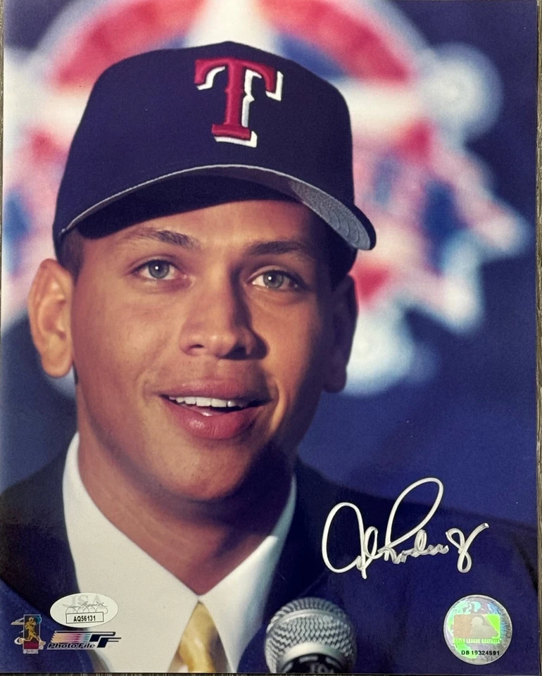Alex Rodriguez Autographed 8x10 Texas Rangers Photo (JSA) - Image 1 of 1