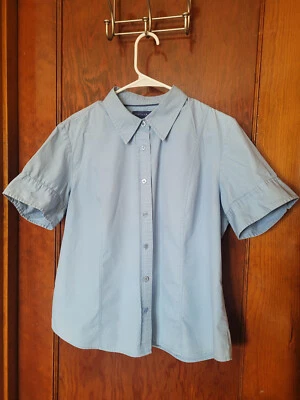 Camisa para mujer Mountain Lake modesta azul claro manga corta con botones talla XL Foto 1 de 4