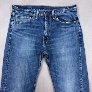 Levis Jeans Mens 34x32 Blue 505 Denim Pants Workwear Washout Faded Straight - Picture 1 of 19