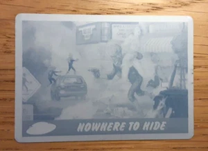 Mars attacks 2013 CYAN printing plate card 23 NOWHERE TO HIDE - Picture 1 of 2
