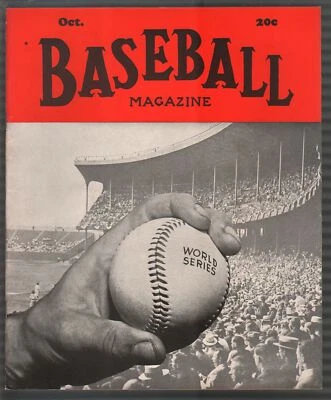 Baseball Magazine 10/1938-World Series-Lou Gehrig-Bill Terry- MLB-pix-info-FN - Image 1 of 2