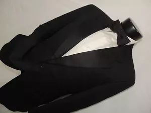 ARMANI COLLEZIONI MEN'S 100% WOOL BLACK FORMAL TUXEDO JACKET COAT SIZE 40 SHORT - Picture 1 of 10