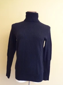 Vintage Aqua Schwarz 100% Kaschmir Rollkragen Pullover in Größe S - Bild 1 von 6