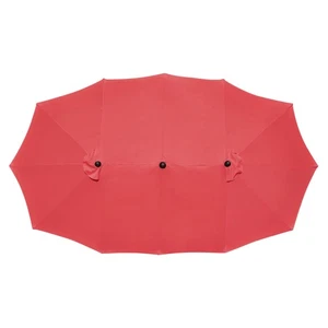 14 Ft Double Sided Umbrella Replacement Canopy Market Table Top Outdoor Backyard - Picture 1 of 11