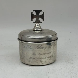 Gorham Sterling Silver Pyx Ciborium 1900 Cross Lid Memorial Box 99g - Picture 1 of 6